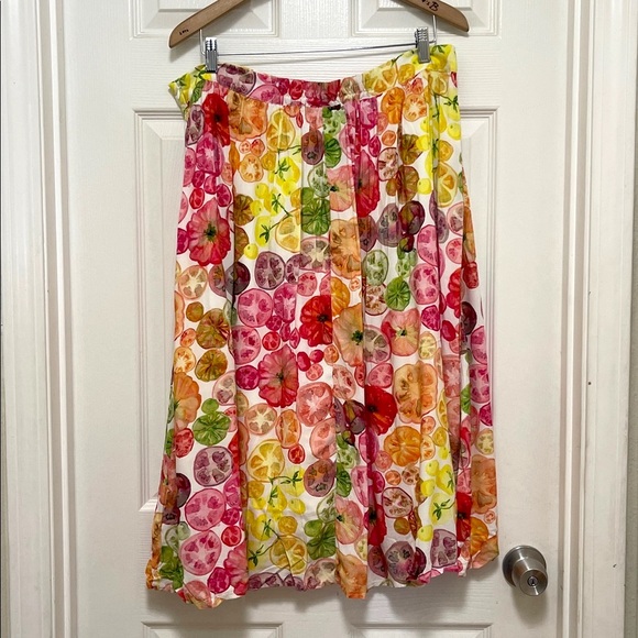 NWT MODCLOTH Heirloom Tomato Print Pocket Skirt - Picture 8 of 10